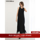 COCOBELLA赫本风气质连衣裙女26春内搭黑色流苏背心裙长裙FR3220