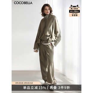 COCOBELLA柔软舒适工装 长裤 女自发热抗静电阔腿裤 PA3091 休闲裤