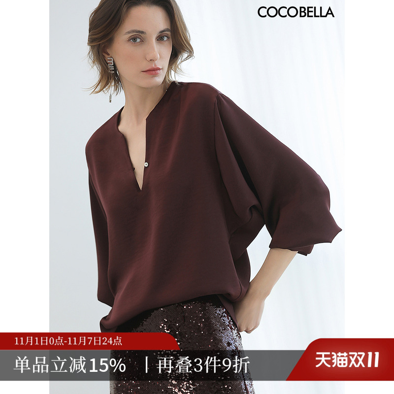 静奢风丝光缎面极简衬衫