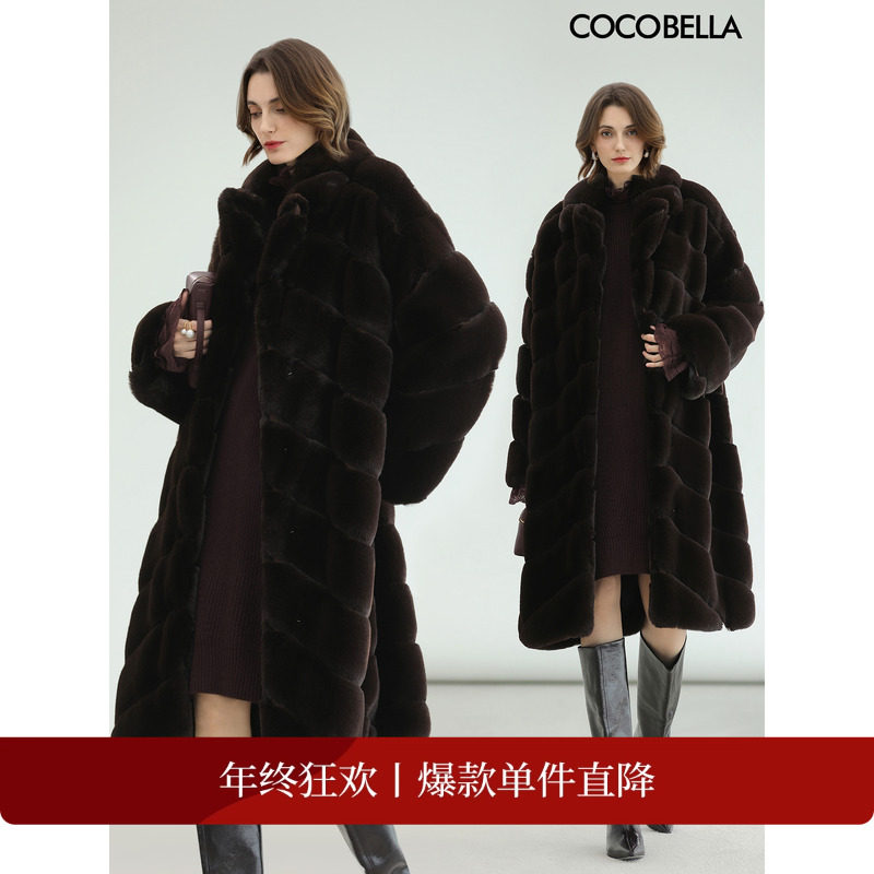 COCOBELLA丰盈环保长款皮草外套