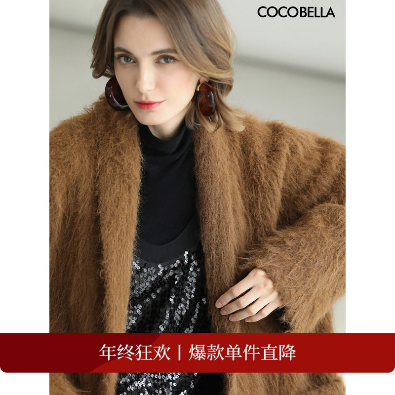 【折扣季】COCOBELLA仿羊驼长绒呢子大衣女长款毛呢外套WL3006-2,女装/女士精品,毛呢外套,淘宝优惠券,粉丝福利购,淘宝优惠卷