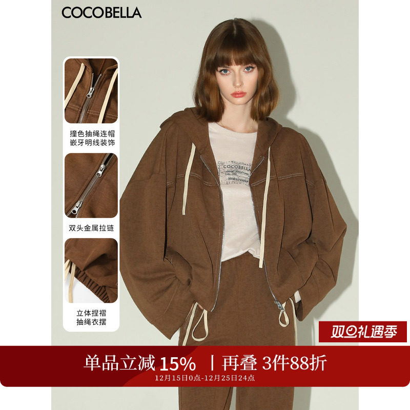 COCOBELLA休闲风炒色花纱短外套