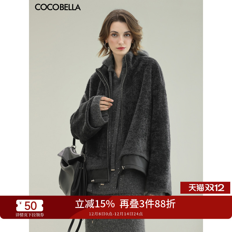 皮草风格仿皮毛一体外套