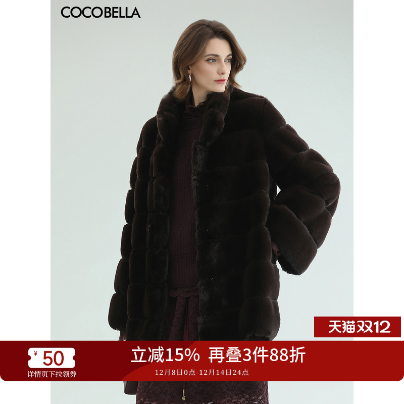 COCOBELLA仿紫貂环保皮草外套
