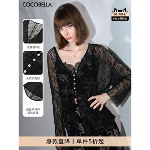 SC0046 女夏慵懒风蕾丝衫 COCOBELLA呼吸感镂空微透视针织开衫