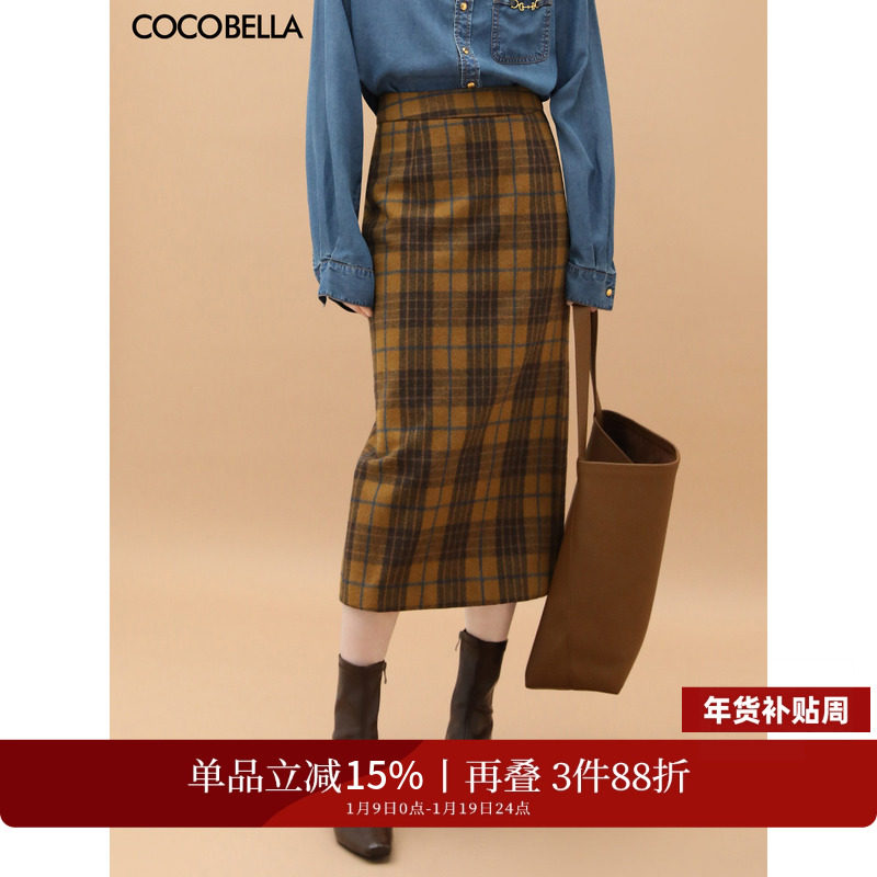 COCOBELLA�����´���Ÿ���ë�ذ���ȹ�ﶬ�Ӻ�ֱͲȹHS923 219Ԫ