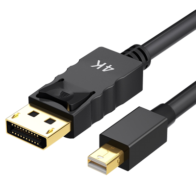 腾飞minidp转dp线1.2迷你Displayport雷电2/4小转大接口2K电脑连接显示器转接头4K视频适用苹果Macbook笔记本