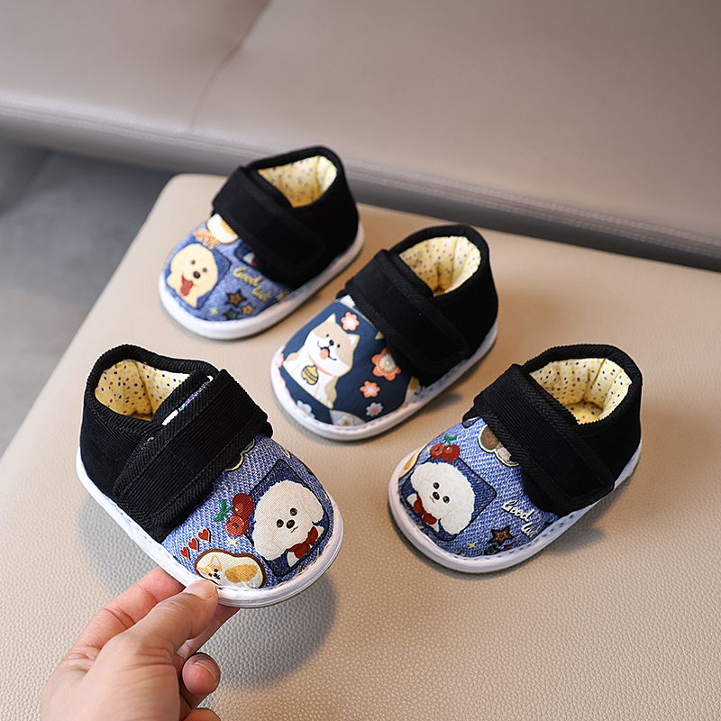 宝宝布鞋儿童手工棉鞋1-3岁软底防滑室内鞋千层底居家鞋子冬季男