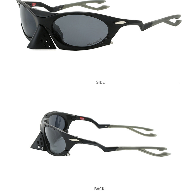 新款欧美跨境运动骑行偏光太阳镜男女个性潮流鹰嘴蛙蹼墨镜