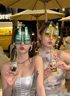 夏威夷风情夏日酒杯眼镜 派对沙滩舞会跨境眼镜酒杯party搞怪