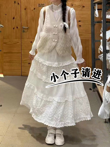 小个子145xs码中长款蓬蓬半身裙女夏季新款高腰时尚a字裙蛋糕裙子