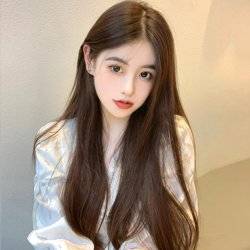 假发全头套女前蕾丝中分长发整顶自然蓬松长卷发大波浪微卷假发套