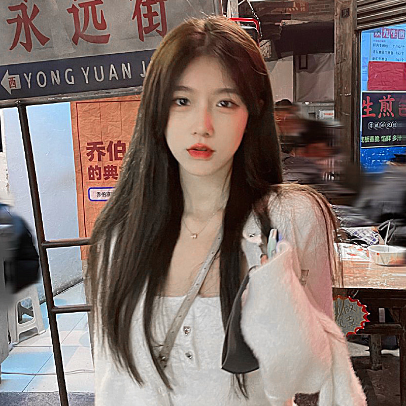 前蕾丝手织假发女全头套长发中分长直发自然逼真隐形无痕气质整顶