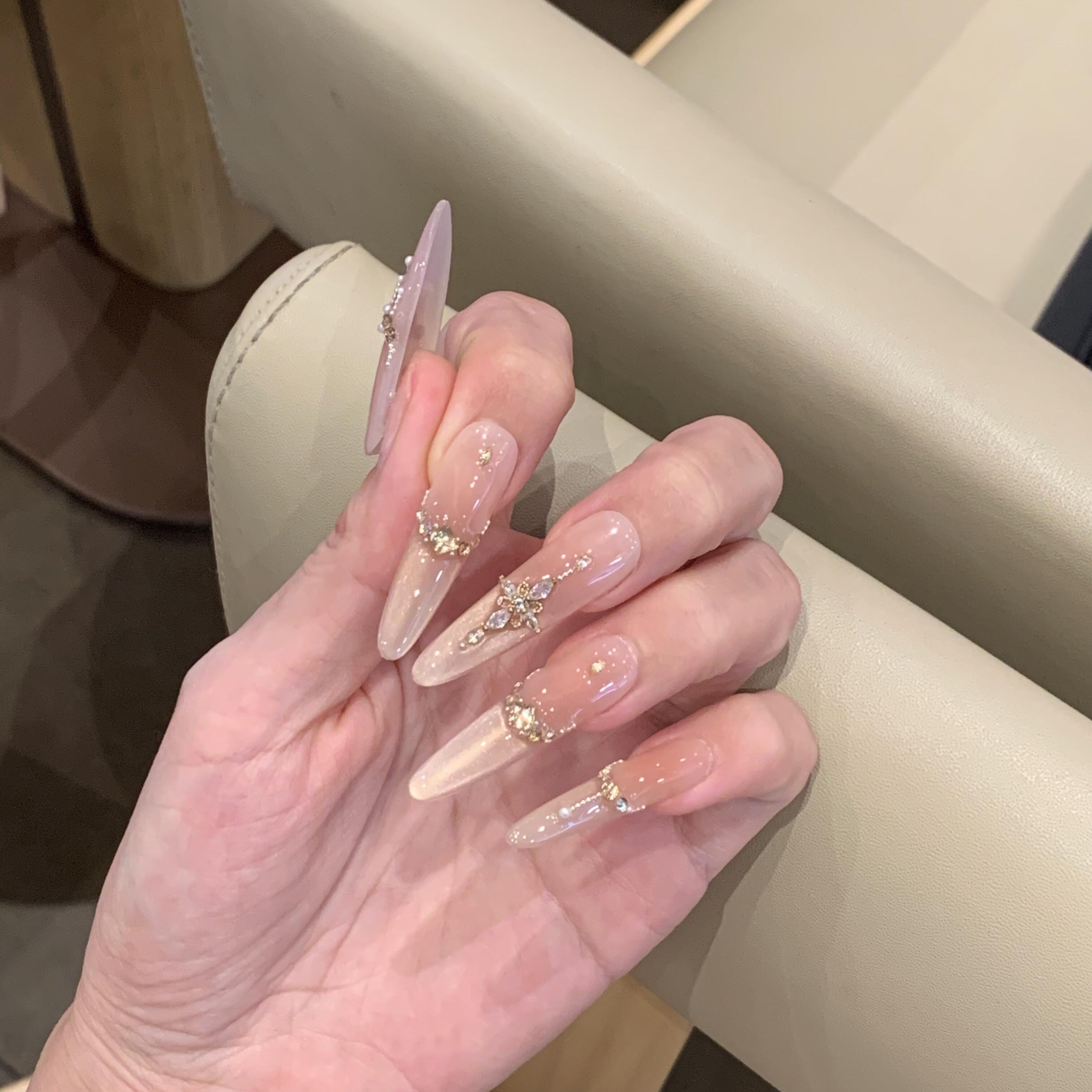 手工定制穿戴美甲长款新年战甲裸色猫眼轻奢婚甲新娘孕妇可拆卸甲,彩妆/香水/美妆工具,穿戴甲/甲片,淘宝优惠券,粉丝福利购,淘宝优惠卷