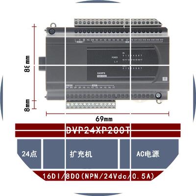 现货DVP24XP200T 全新DeltaES2系列CPU拓展模块