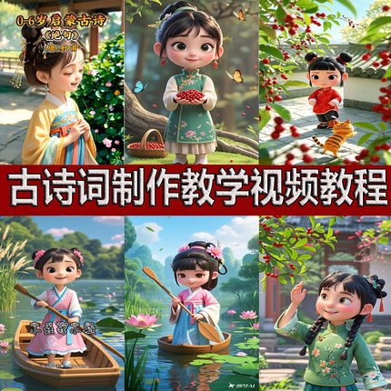 ai绘画古诗词提示词deepseek教学教程视频即梦可灵手机剪映vip