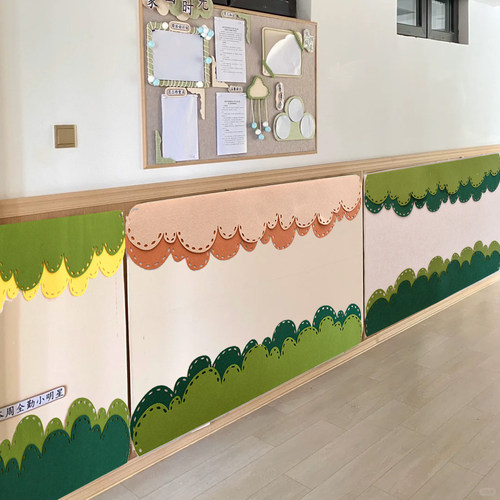 无纺布边框条立体墙贴幼儿园装饰洞洞条学校毛毡墙贴教室装饰布置