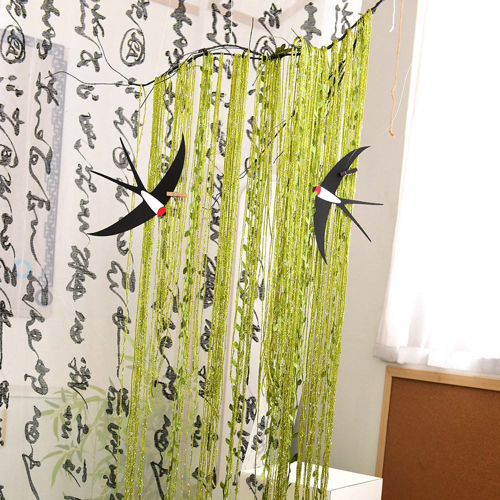 春天开学手工燕子线帘空中吊挂饰植物区角幼儿园环创布置装饰材料