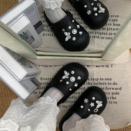 朴西洞洞鞋配饰高级感金属crocs鞋花鞋扣可拆卸卡骆驰diy配件装饰