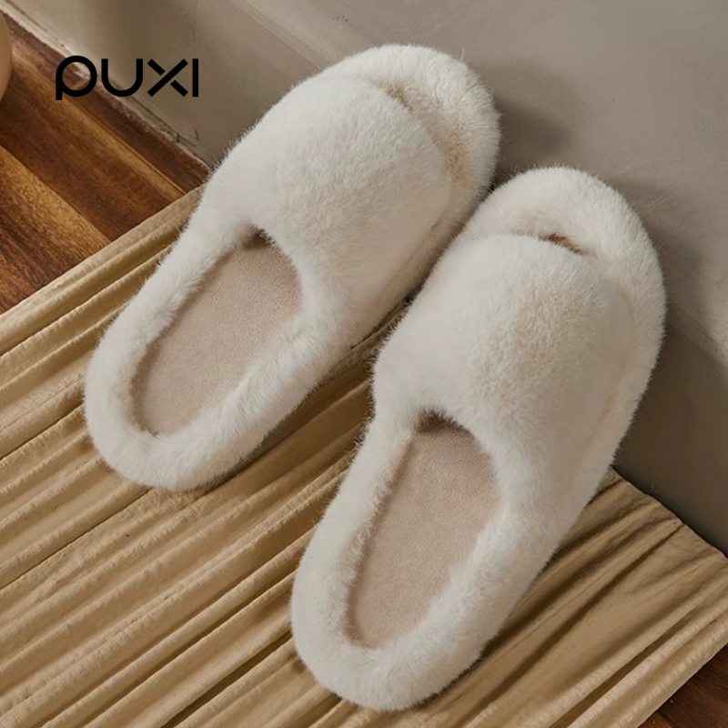 朴西高级感时尚居家毛绒棉拖鞋