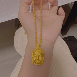 粗肖邦链配背后镂空福字佛头