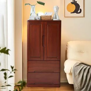 实木斗柜储物柜卧室客厅靠墙边柜窄款 五斗橱带门柜子收纳柜五斗柜