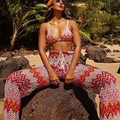 小众比基尼 定制泳装 高级感显瘦分体泳衣沙滩长裤 印花bikini限量款