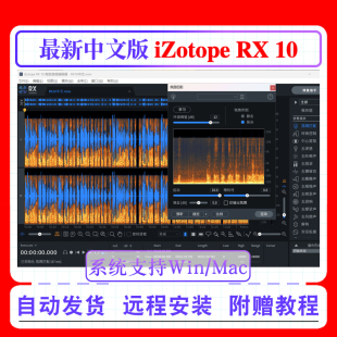 iZotope 人声伴奏分离降噪软件音频修复插件Win Mac RX10中文版