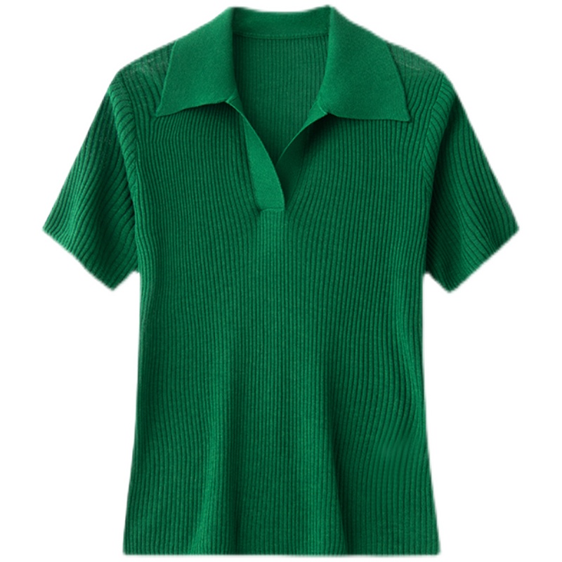 套头翻领百搭减龄针织衫显瘦