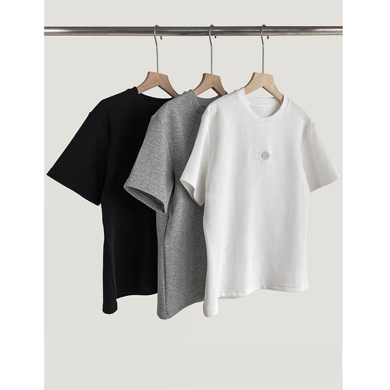 短袖休闲百搭钉珠女T恤