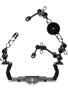 ULCS 双臂臂闪灯支架系统套装 付M67镜头携带座潜水摄影支架系统