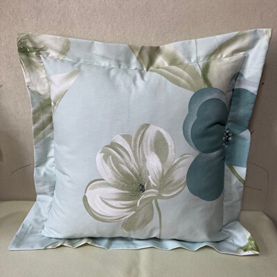 纯棉棉加厚沙发床头腰靠抱枕套