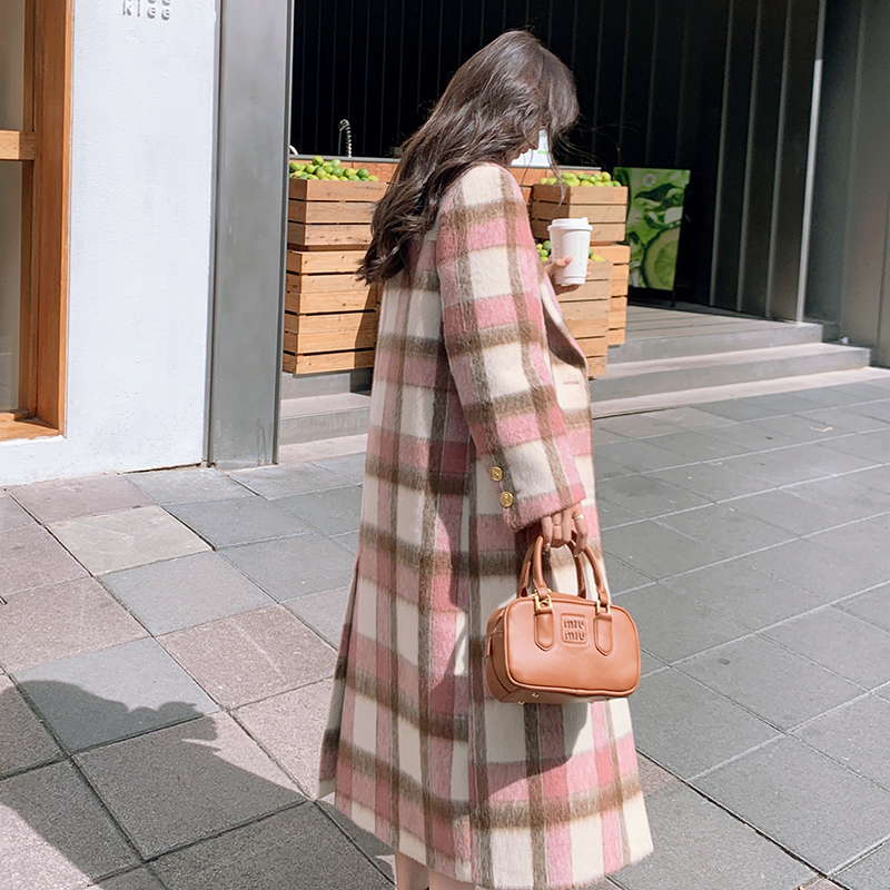 撞色点缀减龄冬装现货毛呢大衣外套199D333P185控268