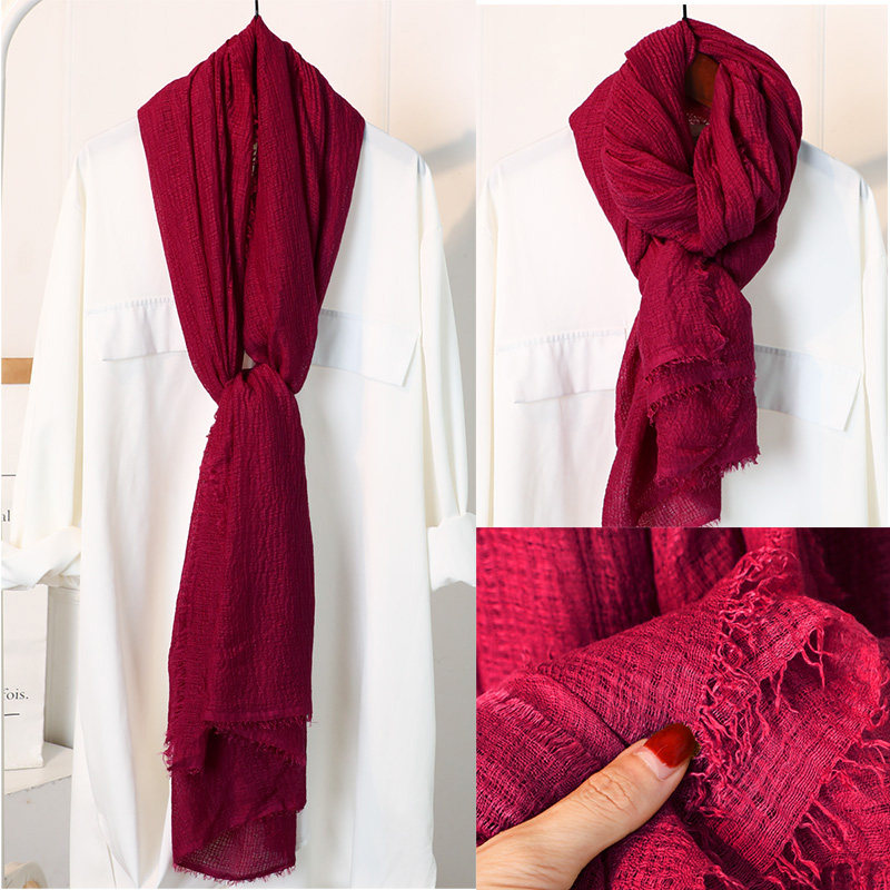 围巾女秋冬季长款丝巾韩版百搭泫雅风超大披肩ins红色棉麻纱巾,服饰配件/皮带/帽子/围巾,围巾/丝巾/披肩,淘宝优惠券,粉丝福利购,淘宝优惠卷