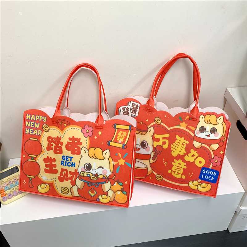 新年网红毛毡托特包02