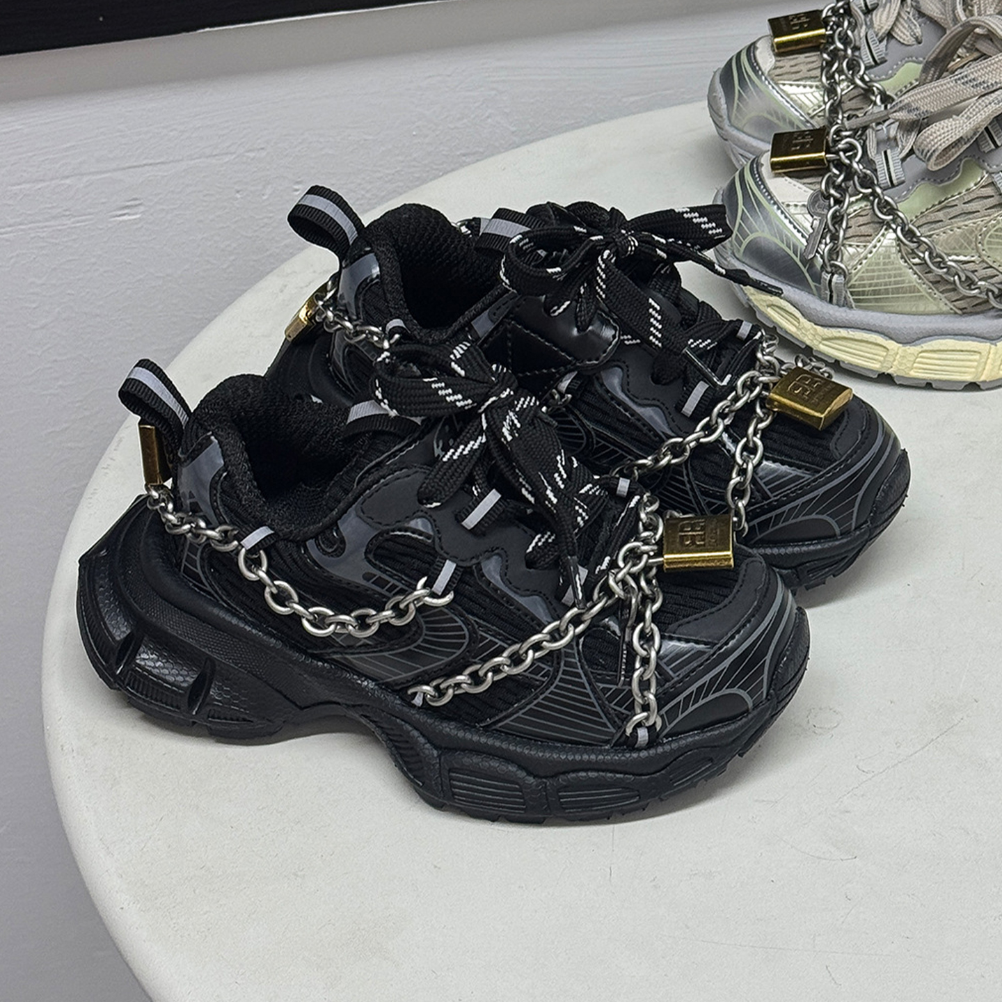 【艾尚萌正品】同心锁儿童老爹鞋