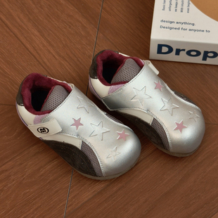 魔术贴星星儿童加绒运动鞋女童板鞋2025新款冬休闲男童赛车阿甘鞋