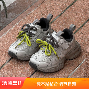 儿童鞋二棉男女童加绒运动鞋轻便跑步软底老爹鞋2025新款冬季休闲