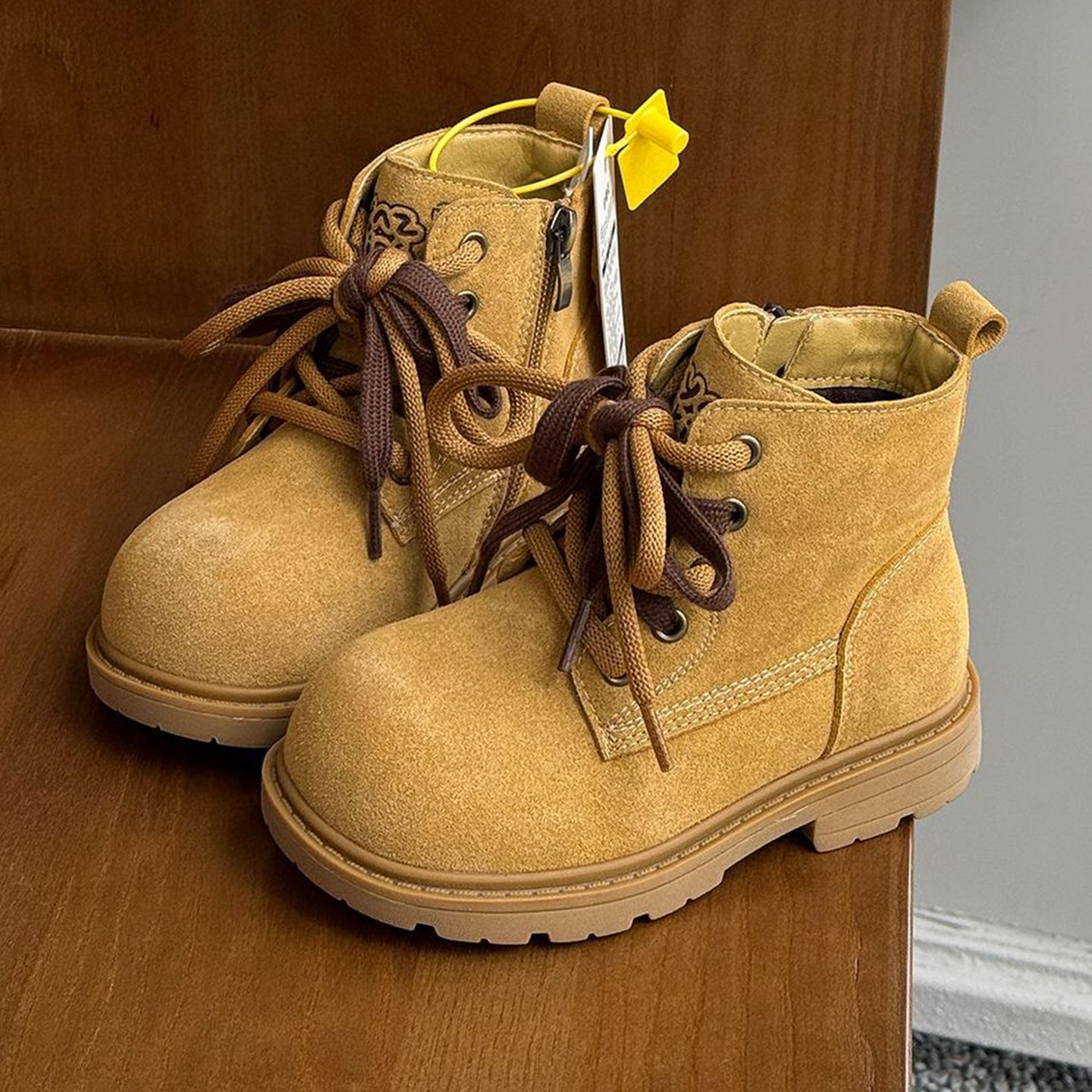 百搭大头儿童马丁靴女款2025新款冬季加绒短靴男童棉靴保暖大黄靴,童鞋/婴儿鞋/亲子鞋,皮靴,淘宝优惠券,粉丝福利购,淘宝优惠卷