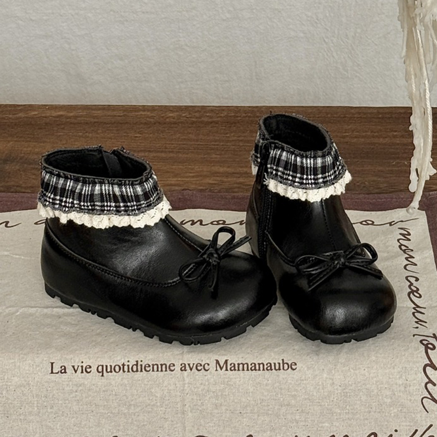 花边蕾丝女童美拉德靴子儿童短靴切尔西皮靴2025冬季加绒宝宝棉靴,童鞋/婴儿鞋/亲子鞋,皮靴,淘宝优惠券,粉丝福利购,淘宝优惠卷