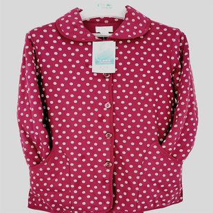 棉花堡家居服女冬季夹棉睡衣单件上衣纯棉薄棉保暖柔软舒适简约