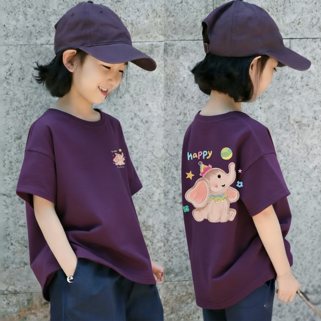 女童纯棉短袖t恤夏季新款圆领中小儿童韩版小众女宝宝甜辣T恤上衣