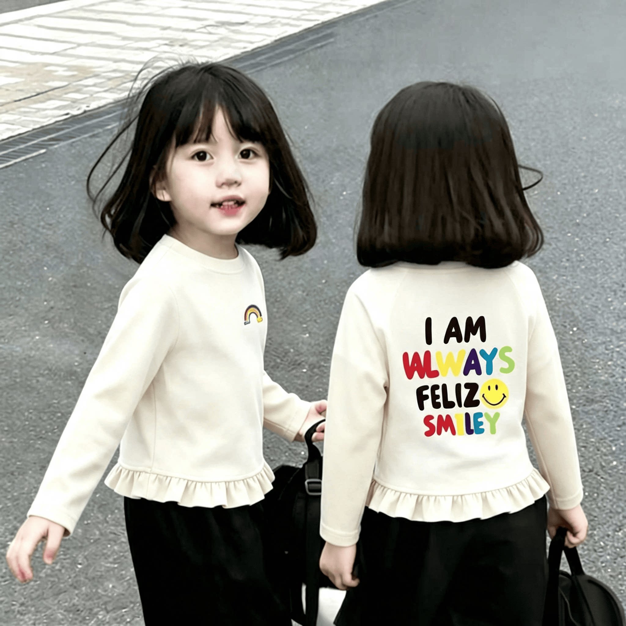 2026新款儿童春秋季女童新款韩版卡通长袖T恤女孩子潮流体恤上衣t