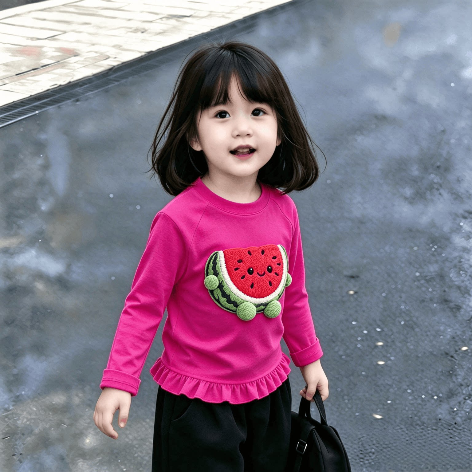 童装婴幼儿长袖T恤春秋季荷叶花边新款女宝宝百搭上衣女童娃娃衫