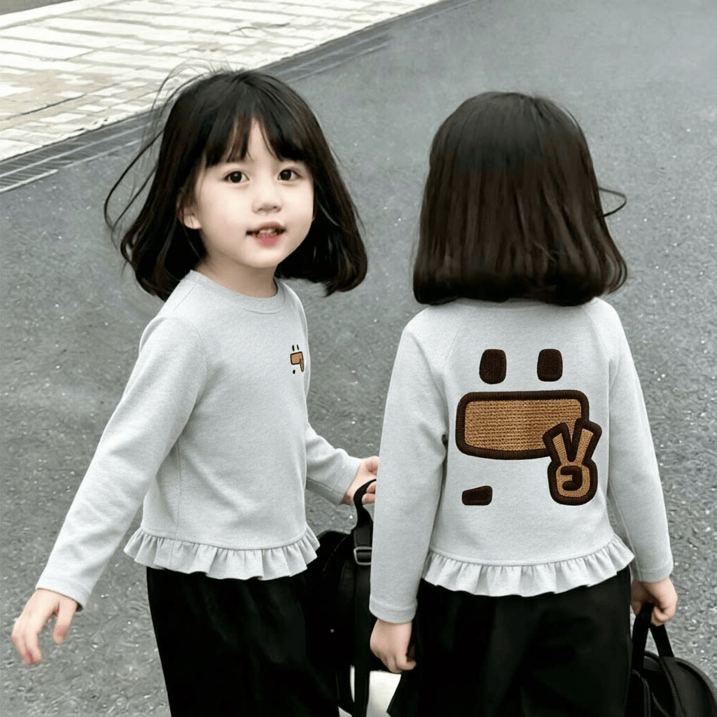 2026新款儿童春秋季女童新款韩版卡通长袖T恤女孩子潮流体恤上衣t
