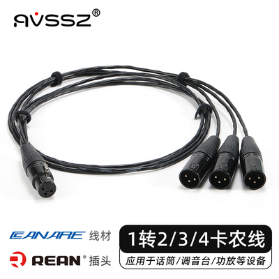 AVSSZ单卡侬母转2/3/4个公音频线