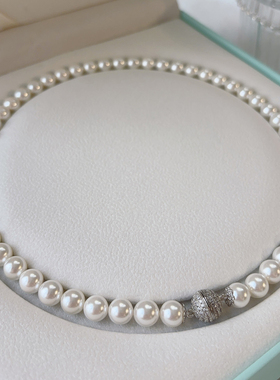 倪妮同款澳白珍珠项链女