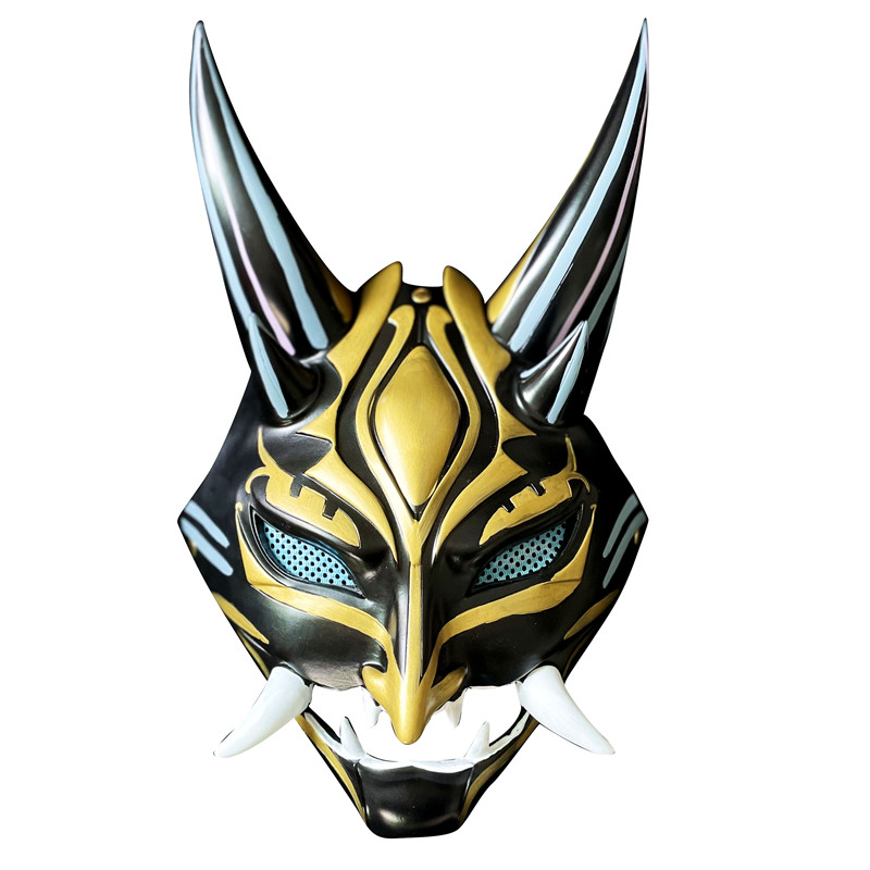 原神护法夜叉大将魈cos全脸面具面罩cosplay游戏周边拍摄摄影道具