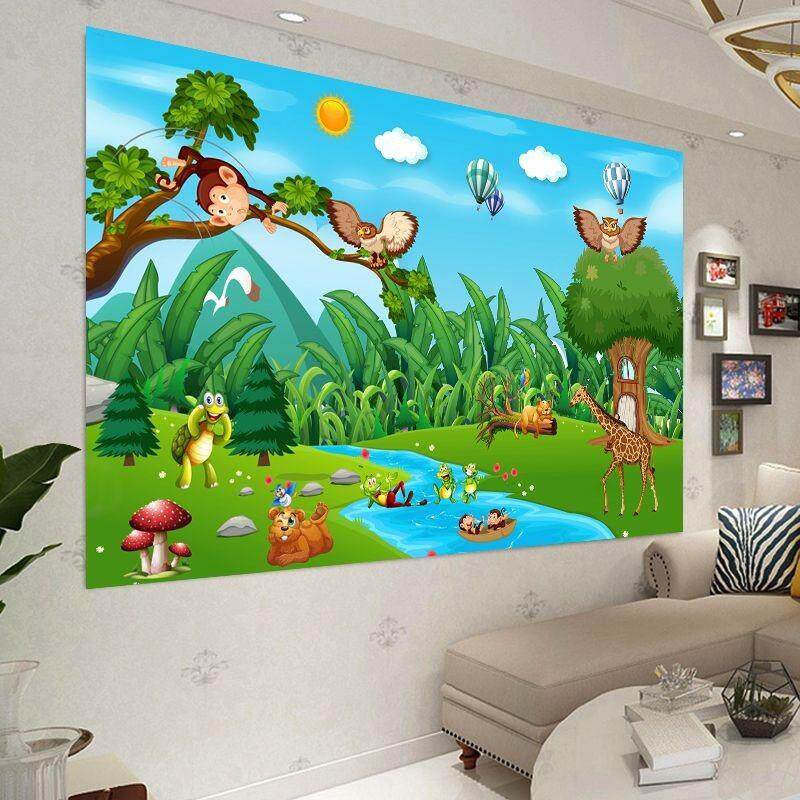 儿童房间卧室装饰画壁画自粘画免打孔卡通动漫海报学生幼儿园贴画