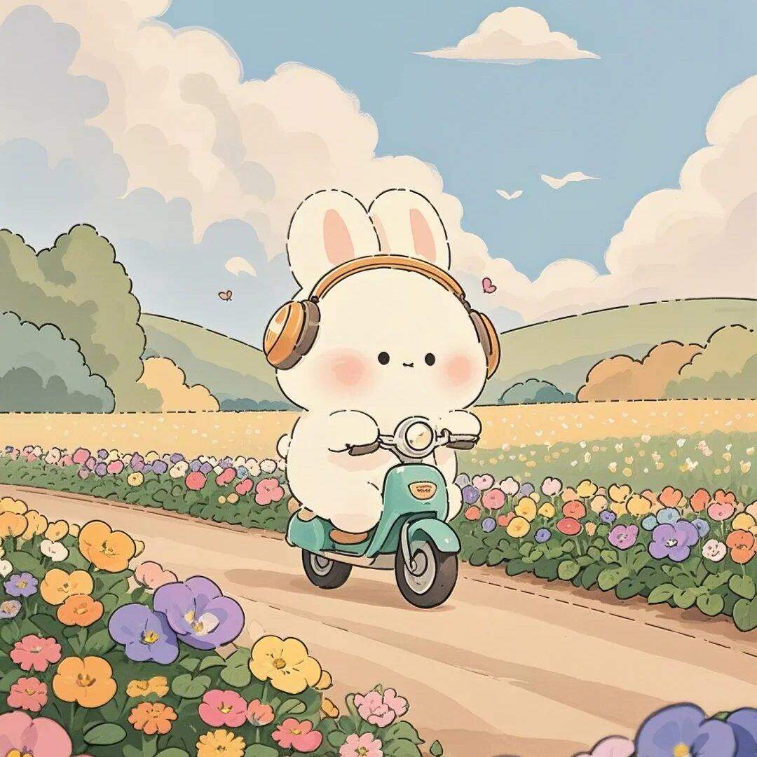 骑马的小兔子贴纸贴画浴